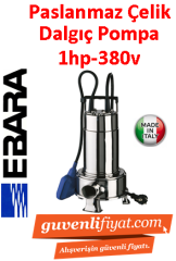 EBARA RIGHT 100 380V 1HP Komple Paslanmaz Açık Fanlı Dalgıç Pompa