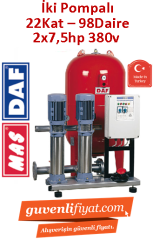 DAF DM2-4407 2x7.5Hp 380v İki Pompalı Hidrofor (22kat-98daire)