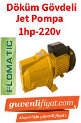 FLOMATİK JET 100M 1HP 220V Döküm Gövdeli Jet Pompa