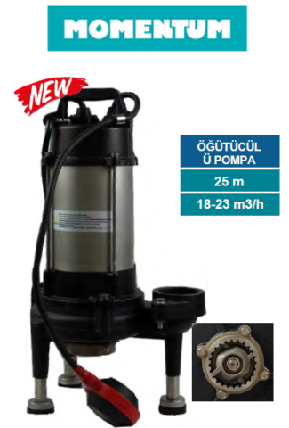 Momentum P2000T 3hp 380V Özel Öğütücülü Sistemli Bıçaklı Dalgıç Pompa