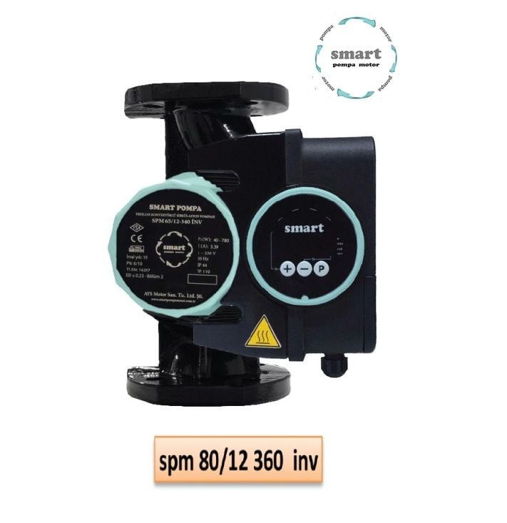SMART SPM 80/12 360 INV  DN80  FREKANS KONTROLLÜ FLANŞLI SİRKÜLASYON POMPASI - 1000W GÜÇ