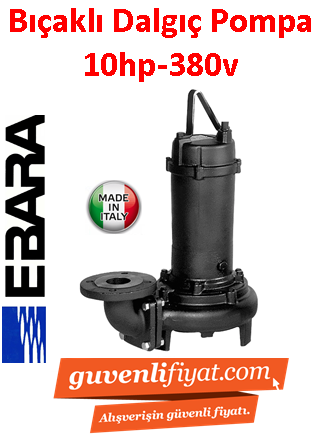 EBARA 100 DL (DF) 57.5 W/C 380V 10HP Bıçaklı Foseptik Dalgıç Pompa