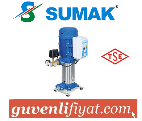 SUMAK SHM12A 220/4 2.2 HP 220V DÜŞEY MİLLİ KADEMELİ PAKET HİDROFOR