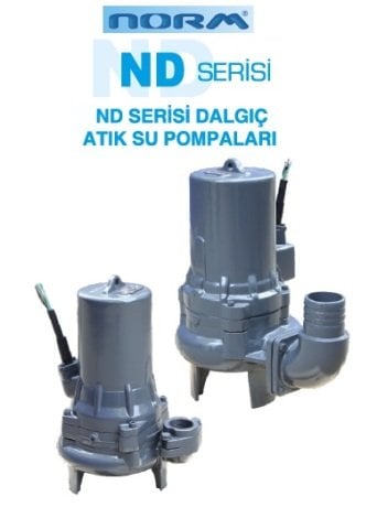 Norm ND 50/200 A      1.1 kW  220V   Pis Su Dalgıç Pompa (1450 d/dk)