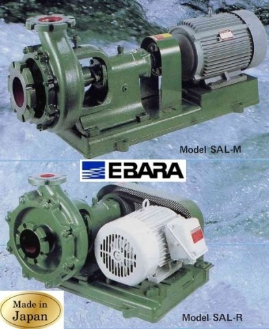 Ebara SALH 57.5  125x100 Giriş Çıkışlı  Aşındırıcı Çamur Pompası (Ağır Hizmet Tipi Endüstriyel Pompalar)