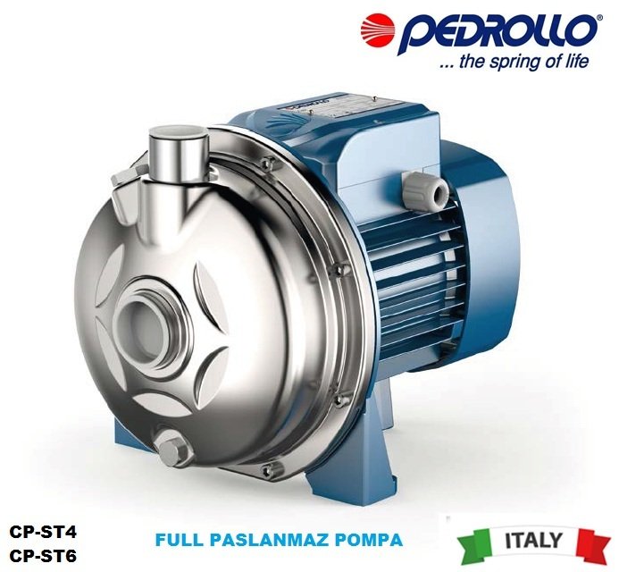 Pedrollo  CPm 130 - ST6    0.5 Hp 220V  Full Paslanmaz Tek Kademeli Pompa