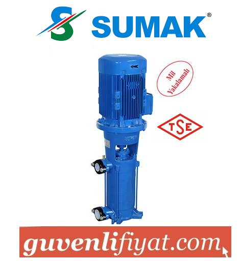 SUMAK SHT 34/4 7.5 HP 380W DÜŞEY MİLLİ KADEMELİ POMPA