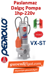 PEDROLLO VXm 10/35-ST 220V 1HP Paslanmaz Gövdeli Foseptik Dalgıç Pompa