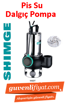 SHIMGE WSD 75/35 T 1HP 220V Paslanmaz Gövdeli Pis Dalgıç Pompa