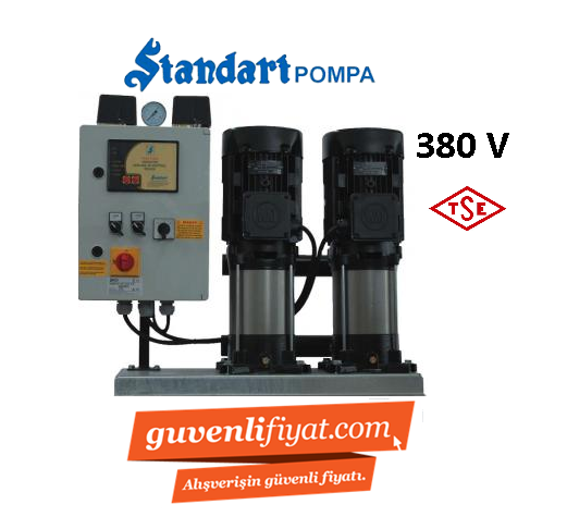STANDART TH 2xSBT-V 80/7 1.5 HP 380V ÇİFT POMPALI DÜŞEY MİLLİ HİDROFOR