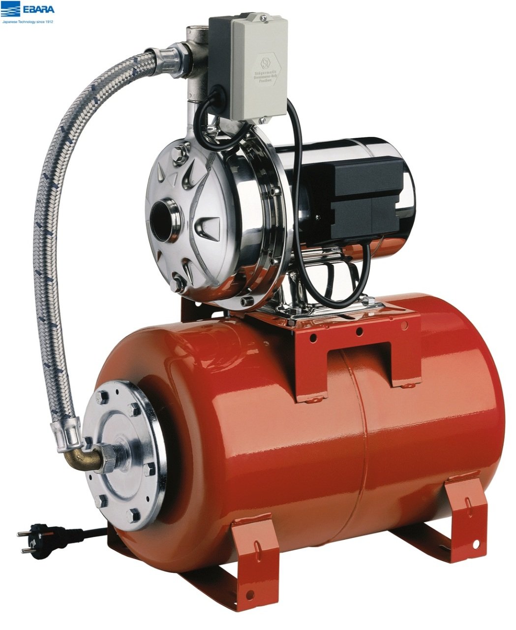 Ebara JEM 100  1 GP S    1Hp 220V  Komple Paslanmaz Çelik Tanklı Paket Hidrofor