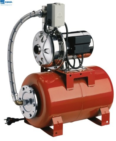 Ebara JEM 100  1 GP S    1Hp 220V  Komple Paslanmaz Çelik Tanklı Paket Hidrofor