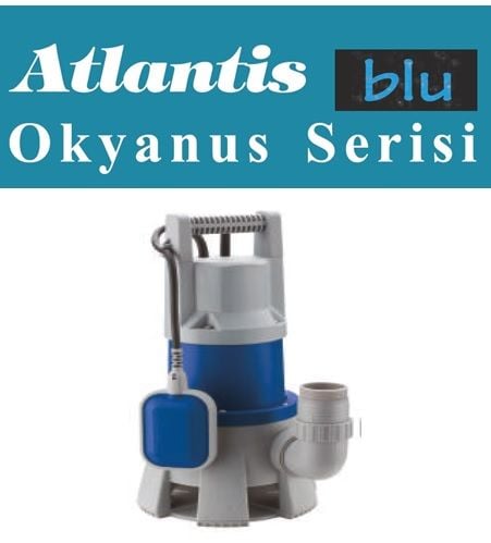 ATLANTİS, QSB-JH-1000B, 1.3HP, 220V, PLASTİK GÖVDELİ, TEMİZ SU, DRENAJ, DALGIÇ POMPA