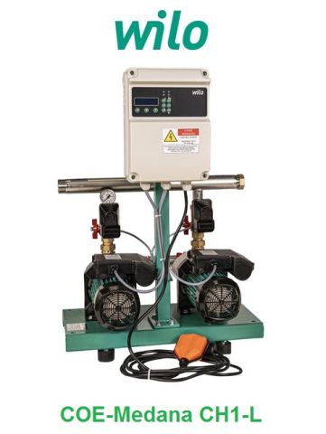 WİLO  COE2-Medana CH1-L.205-1     2X0.55 kW  220 V  ÇİFT POMPALI ÇOK KADEMELİ PASLANMAZ ÇELİK GÖVDELİ YATAY TİP PAKET HİDROFOR
