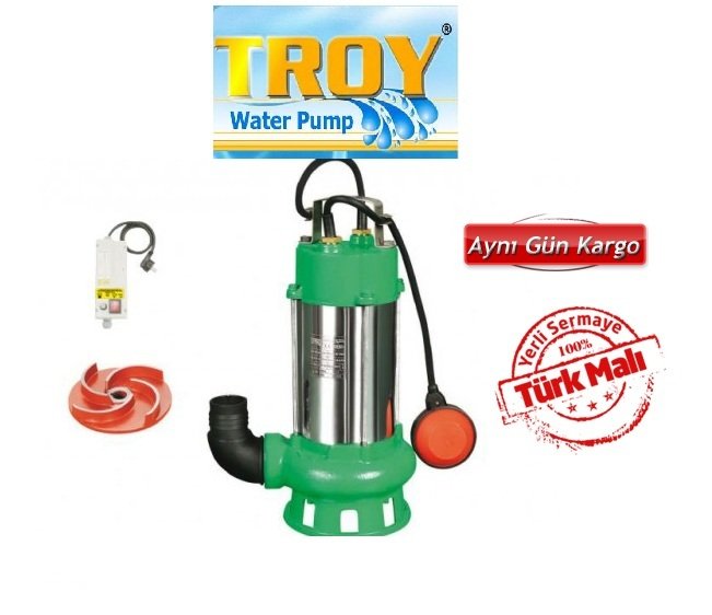 TROY HD 2000/2 1500W PASLANMAZ GÖVDELİ FOSEPTİK DALGIÇ POMPA