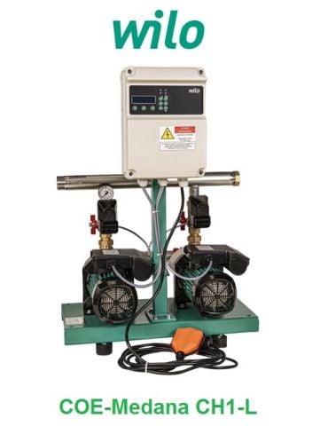 WİLO  COE2-Medana CH1-L.405-1     2X0.75 kW  220 V  ÇİFT POMPALI ÇOK KADEMELİ PASLANMAZ ÇELİK GÖVDELİ YATAY TİP PAKET HİDROFOR