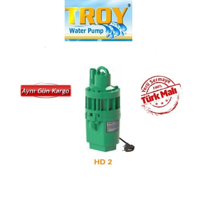 TROY HD 2 1/2'' ÇIKIŞLI 10 MT KABLOLU TİTREŞİMLİ DALGIÇ POMPA