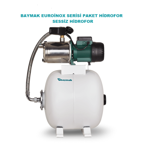 Dab Euroinox 50/50 M  1.36 Hp 220V  50 Lt. Tanklı Süper Sessiz Villa Hidroforu (8 kat-8 daire)