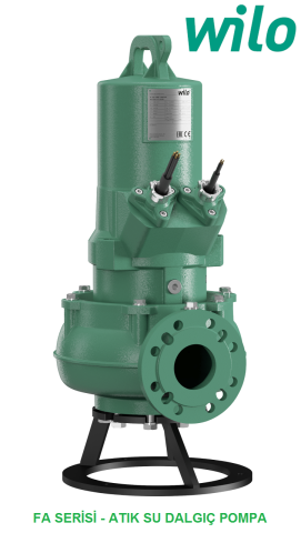 WİLO FA 10.82-245E + T 17.2-4/24H Ex   10kW 380V  DN 100  DÖKÜM GÖVDELİ FLANŞLI  ATIK SU DALGIÇ POMPA