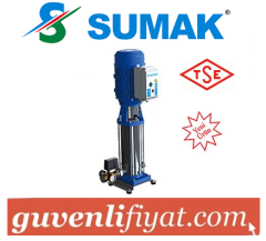 SUMAK SHTP16 A 550/8 5.5 HP 380W DÜŞEY MİLLİ KADEMELİ KOMPLE PASLANMAZ HİDROFOR
