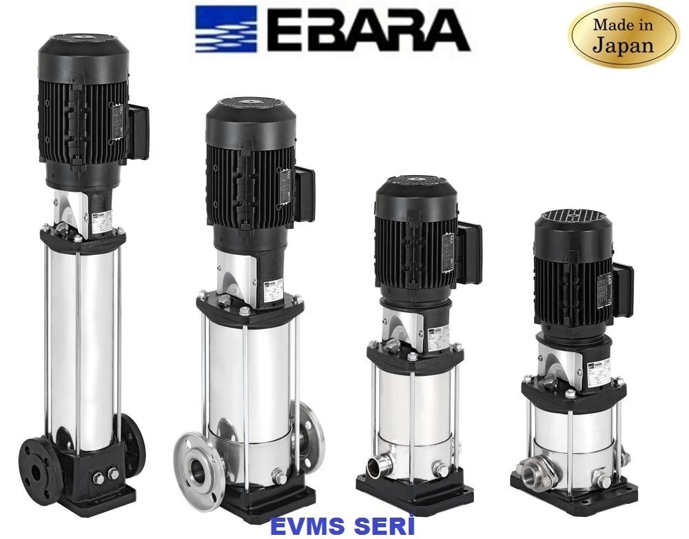 Ebara EVMSG32 12-2F5/22    30Hp 380V  Dikey Milli Çok Kademeli Paslanmaz Çelik İnline Pompa