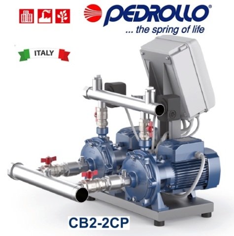 Pedrollo CB2-2CP  40/180C    2X5.5Hp 380V  İki Pompalı Paket Hidrofor