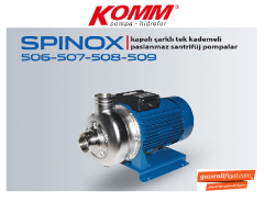STAR SPINOX 507 M 2.HP 220V KOMPLE PASLANMAZ KAPALI  ÇARKLI SANTRİFÜJ POMPA