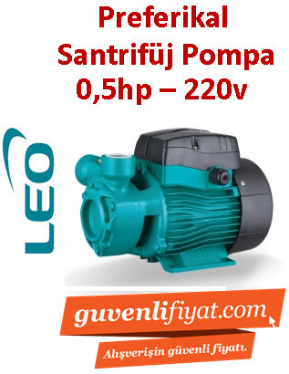 LEO AQm37 0.5HP 220v Preferikal Sürtme Fanlı Santrifüj Pompa