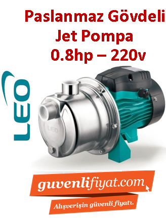 LEO AJm60S 0.8HP 220v Paslanmaz Gövdeli Jet Pompa