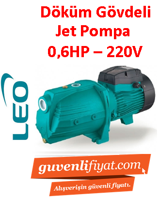 LEO AJm45 0.6HP 220v Döküm Gövdeli Jet Pompa