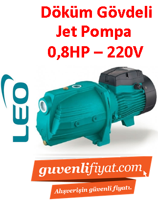 LEO AJm60 0.8HP 220v Döküm Gövdeli Jet Pompa