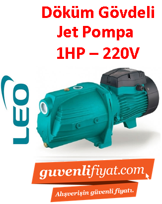 LEO AJm75 H 1HP 220v Döküm Gövdeli Jet Pompa