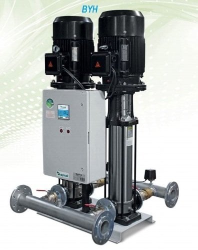 Dab 2 BYH 15/12-110 T  2x15Hp 380V İki Pompalı Düşey Çok Kademeli Denge Tanksız Sessiz Komple Paslanmaz Çelik Paket Hidrofor