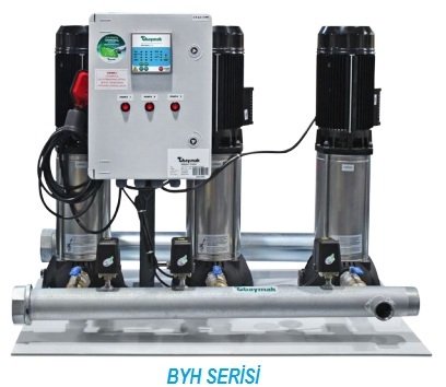 Dab 3 BYH 10/14-55 T  3x7.5Hp 380V Üç Pompalı Düşey Çok Kademeli Denge Tanksız Sessiz Komple Paslanmaz Çelik Paket Hidrofor