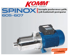 STAR SPINOX 605 M 1.HP 220V KOMPLE PASLANMAZ ÇELİK ÇOK KADEMELİ SESSİZ POMPA