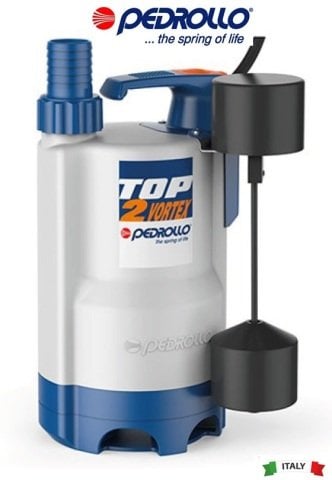 Pedrollo TOP 3 - VORTEX-GM    0.75Hp 220V  Gizli Flatörlü Açık Fanlı Drenaj Dalgıç Pompa