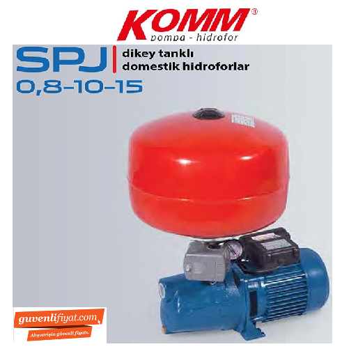 STAR SPJ 08 M 0.85 HP 220V DİKEY TANKLI DOMESTİK HİDROFOR