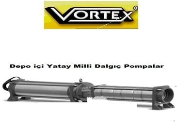 VORTEX 8 YDP 165-02 -20HP- 380V- YATAY KADEMELİ PASLANMAZ ÇELİK DALGIÇ POMPA