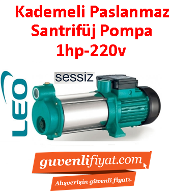 LEO 4XCSm100S 1HP 220v Paslanmaz Kademeli Santrifüj Pompa