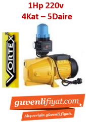 VORTEX  Jet 100P 1Hp 220V 4kat-5daire Hidromatlı Paket Hidrofor