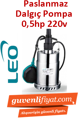 LEO XKS-400S 0.5HP 220V Paslanmaz Gövdeli Dalgıç Pompa