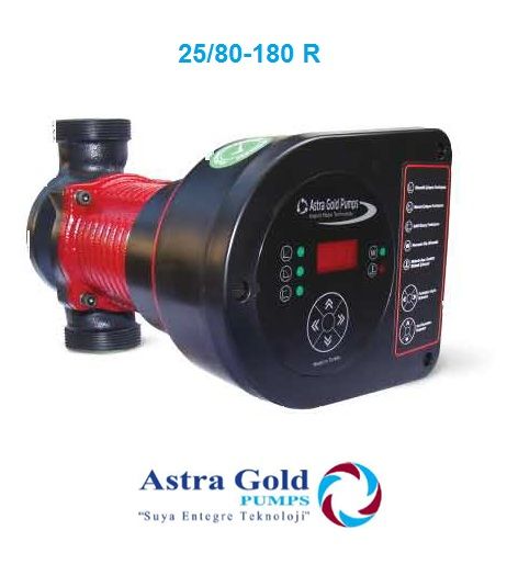 Astra Gold 25/80-180 R  Frekans Kontrollü Sabit Mıknatıslı Dişli Tip Sirkülasyon Pompası (1½'' Bağlantı Çapı)
