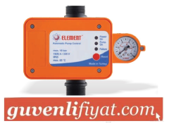 ELEMENT ELT PC-1CS DİKEY ÇIKIŞLI MANOMETRELİ HİDROMAT KABLOLU+PRİZLİ