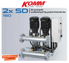 STAR 2 SD 160/5 T 2x10 HP 380V İKİ POMPALI PAKET HİDROFOR