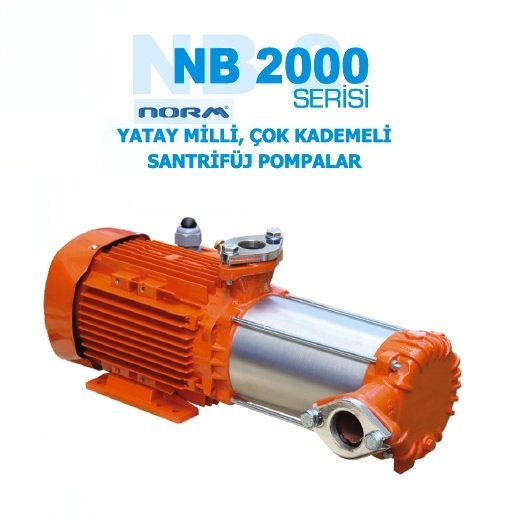 Norm NB 2106 M      0.75 kW  220V   Yatay Milli Çok Kademeli Santrifüj Pompa