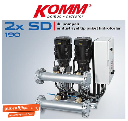 STAR 2 SD 190-5  2x20 HP 380V İKİ POMPALI PAKET HİDROFOR