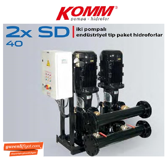 STAR 2 SD 40/2 2x10 HP 380V İKİ POMPALI ENDÜSTRİYEL TİP PAKET HİDROFOR