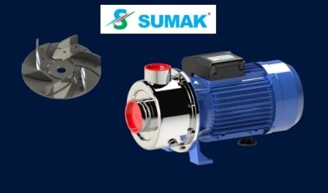 Sumak SMINOX/A-300/2 X   3Hp 220V  Paslanmaz Santrifüj Pompa (AISI 316)
