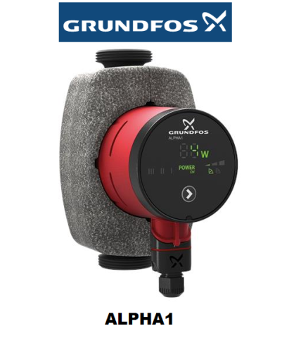 GRUNDFOS ALPHA1 15-40 130 DÖKÜM GÖVDELİ FREKANS KONVERTÖRLÜ DİŞLİ TİP SİRKÜLASYON POMPASI-99199550