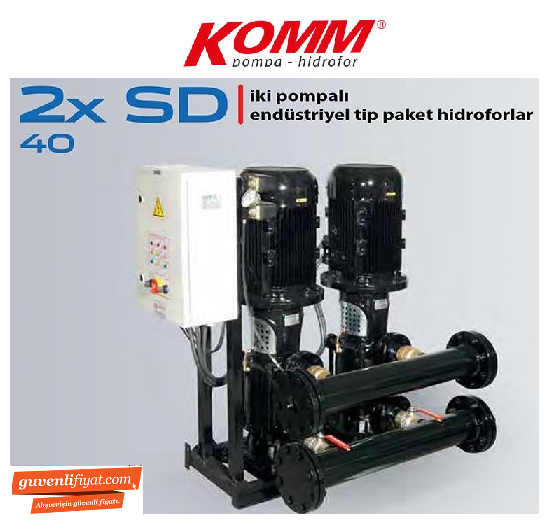 STAR 2 SD 40/4 2x20 HP 380V İKİ POMPALI ENDÜSTRİYEL TİP PAKET HİDROFOR